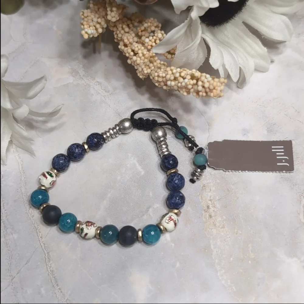 J. JILL Elegant Blue Beaded Bracelet NWT